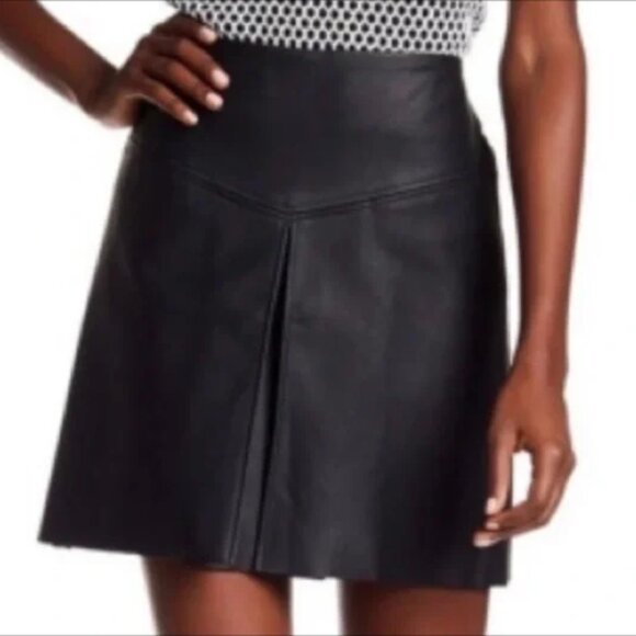 Club Monaco Vegan Leather Mini Skirt – Size 00 - Picture 1 of 7